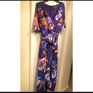 Luxology Floral V-neck High Low